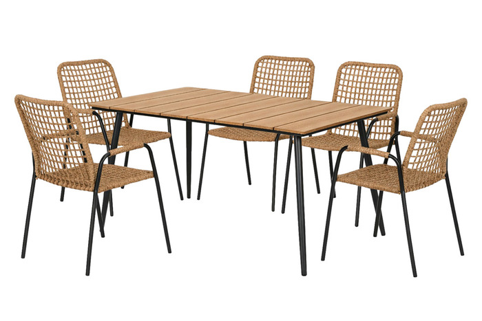 Hagestol Madison svart/natur – Sunlife